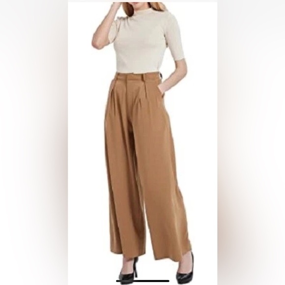 (N3)Tronjori Camel High-Waisted Wide-Leg Culotte Pants
Long Palazzo Pants,Size S - Picture 13 of 16